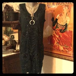 Beaded vintage style flapper style dress